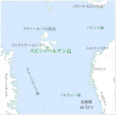 スピッツベルゲン島　周辺地図