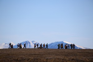 ハイキング　北極旅行