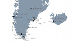 赤毛のエイリークの足跡：グリーンランド探検クルーズ12日間