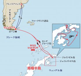 ヘリコプターで巡る南極探検クルーズ12日間　