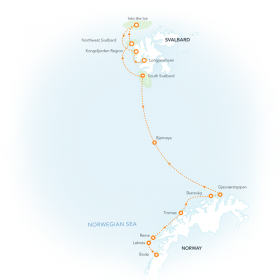 ノルウェー北極圏：スヴァールバル諸島探検クルーズ10日間