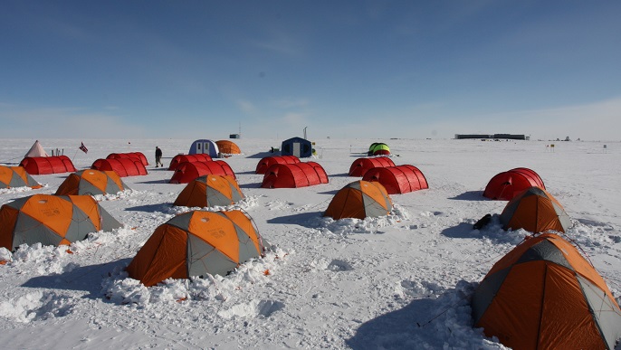 南極点オーバーナイトキャンプ